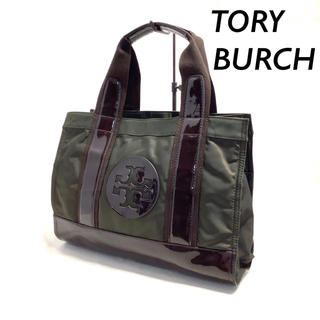 トリーバーチ(Tory Burch)のTORY BURCH   トリーバーチ  ナイロントートバッグ カーキ ブラウン(トートバッグ)