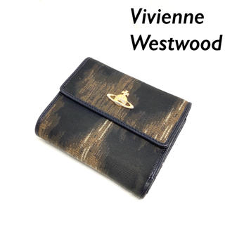 ヴィヴィアンウエストウッド(Vivienne Westwood)のVivienne Westwood   レオパード柄  折財布  ゴールドORB(財布)