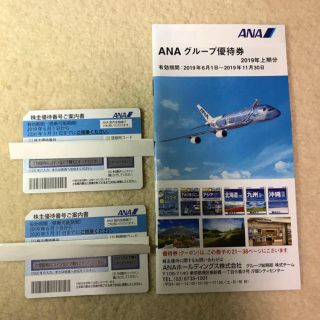 エーエヌエー(ゼンニッポンクウユ)(ANA(全日本空輸))の8マン様専用！全日空 ANA株主優待券2枚とグループ優待券(その他)