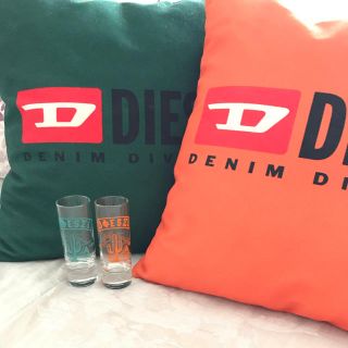 ディーゼル(DIESEL)の【非売品】DIESELショットグラス、クッションセット(ノベルティグッズ)