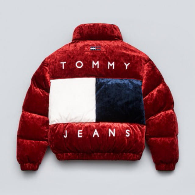 TOMMY HILFIGER - TOMMY JEANS ベロアパッファジャケット