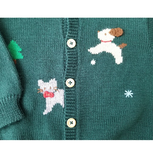 familiar(ファミリア)のファミリア　カーディガン　セーター　100  ボンポワン　ミキハウス キッズ/ベビー/マタニティのキッズ服女の子用(90cm~)(カーディガン)の商品写真