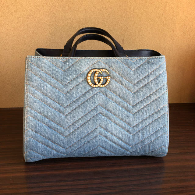 はこぽす対応商品】 Gucci グッチ デニム トート トートバッグ グッチ Gucci デニム トート バッグ