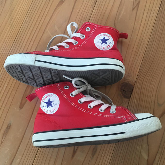 CONVERSE(コンバース)のオールスター ハイカット キッズ 20㎝ 赤 キッズ/ベビー/マタニティのキッズ靴/シューズ(15cm~)(スニーカー)の商品写真