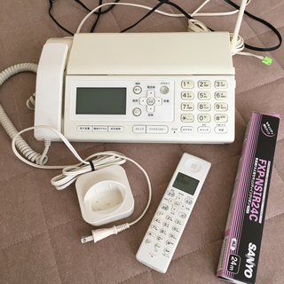 ムジルシリョウヒン(MUJI (無印良品))の電話機 子機付き fax機能付き(その他)