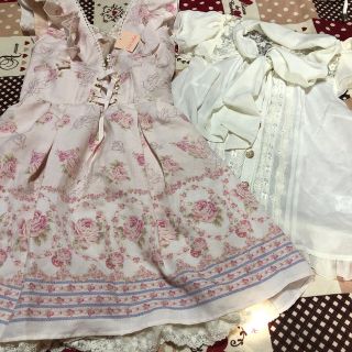 LIZ LISA - 新品タグ付き リズリサ 天使柄ジャンスカ ブラウス