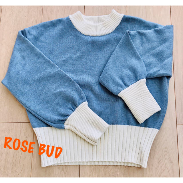 ROSE BUD(ローズバッド)のブルーニット　ROSE BUD レディースのトップス(ニット/セーター)の商品写真