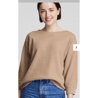 ユニクロ(UNIQLO)のUNIQLO《ユニクロ》ワッフルクルーネックT (7部袖)(Tシャツ(長袖/七分))