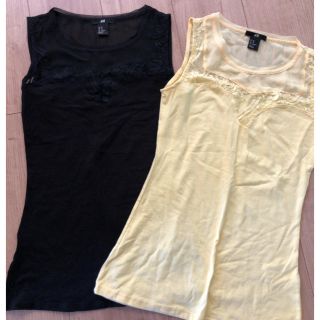 エイチアンドエム(H&M)のH&M レースタンクトップ2枚セット(タンクトップ)