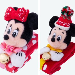 ディズニー(Disney)のディズニー クリスマス 2019  ぬいぐるみバンド ミッキー ミニー　セット(キャラクターグッズ)