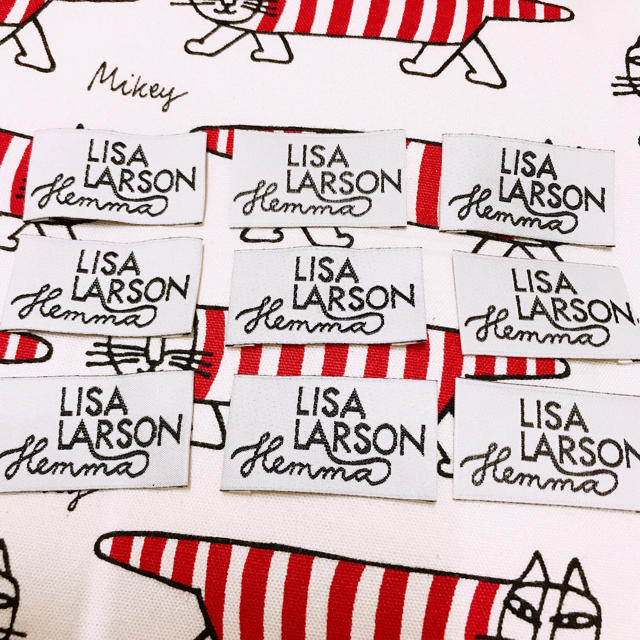 Lisa Larson(リサラーソン)のリサラーソン タグ　9枚セット ハンドメイドの素材/材料(各種パーツ)の商品写真