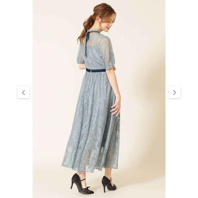 JILL by JILLSTUART(ジルバイジルスチュアート)のJILLbyJILLSTUART レース×ベルベットドレス レディースのフォーマル/ドレス(ロングドレス)の商品写真