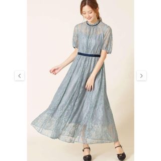 ジルバイジルスチュアート(JILL by JILLSTUART)のJILLbyJILLSTUART レース×ベルベットドレス(ロングドレス)