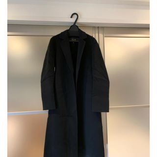 【お値下げ】Drawerドゥロワー　カシミヤ混　ダブルフェイス　ラップコート　黒