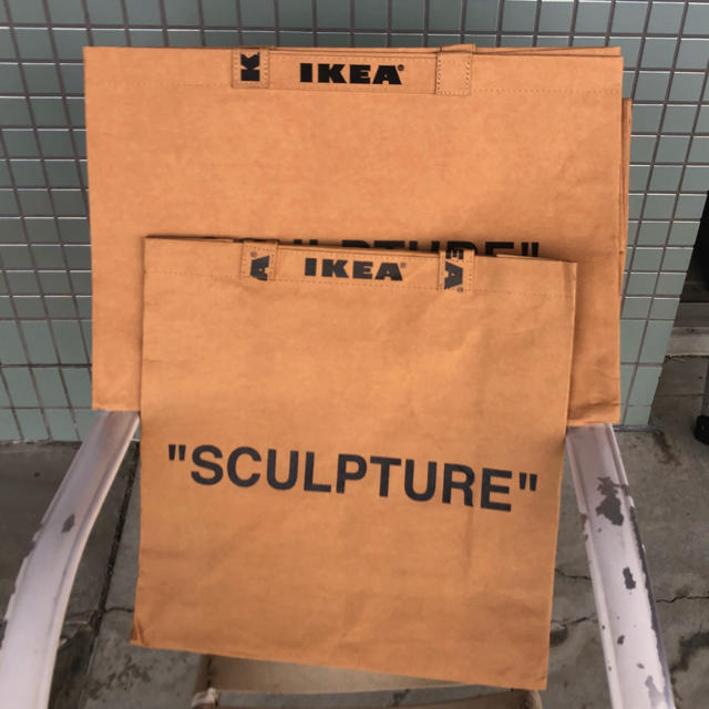 Off-White - IKEA マルケラッド ペーパーバッグ 2サイズセットの Off-White - IKEA マルケラッド ペーパーバッグ 2サイズセットの