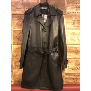 バーバリーブラックレーベル(BURBERRY BLACK LABEL)のBURBERRY BLACK LABEL レザーコート(トレンチコート)