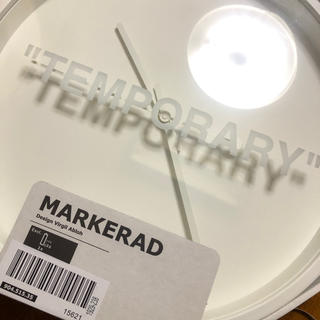 オフホワイト(OFF-WHITE)のMARKERAD マルケラッド ウォールクロック　時計　IKEA(掛時計/柱時計)