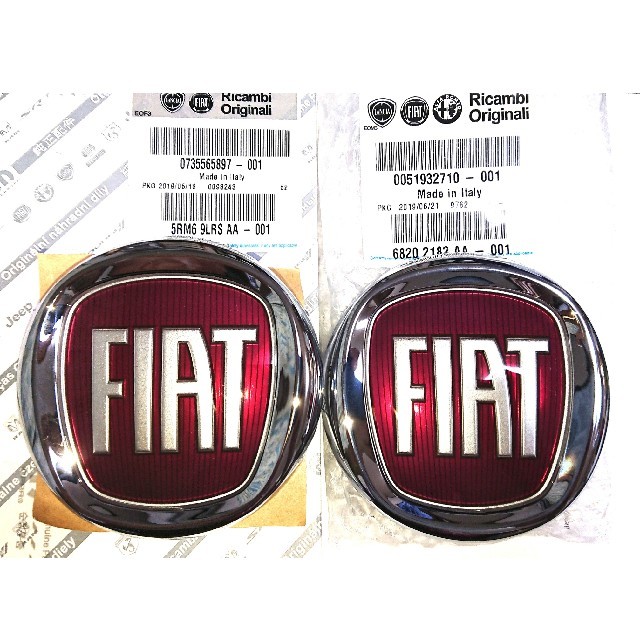 FIAT500【純正】フロントリアエンブレムセット 新品 フィアット 送料無料