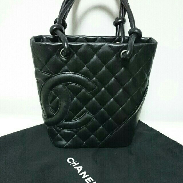 【美品】シャネル  CHANEL  カンボンライン トートバッグ ・スモール