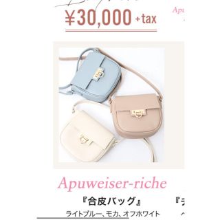 アプワイザーリッシェ(Apuweiser-riche)のA puweiser-riche 合皮バック(ショルダーバッグ)