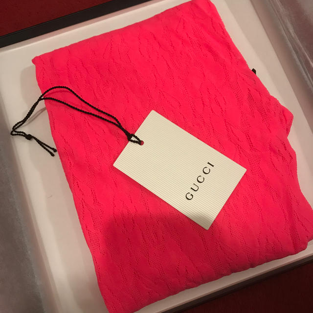 Gucci(グッチ)のGUCCI グッチ タイツ ピンク 箱付き レディースのレッグウェア(タイツ/ストッキング)の商品写真