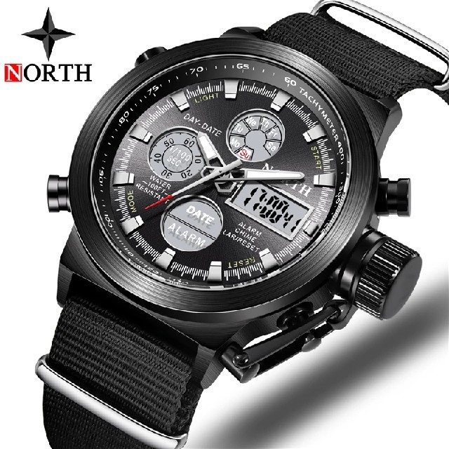 [新品]メンズ用　スポーツ型クォーツ腕時計　防水性  メンズの時計(腕時計(アナログ))の商品写真