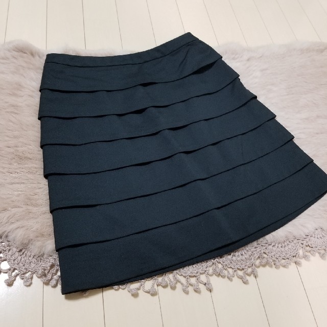 ROPE’(ロペ)のROPE　秋冬物スカート　黒スカート レディースのスカート(ひざ丈スカート)の商品写真