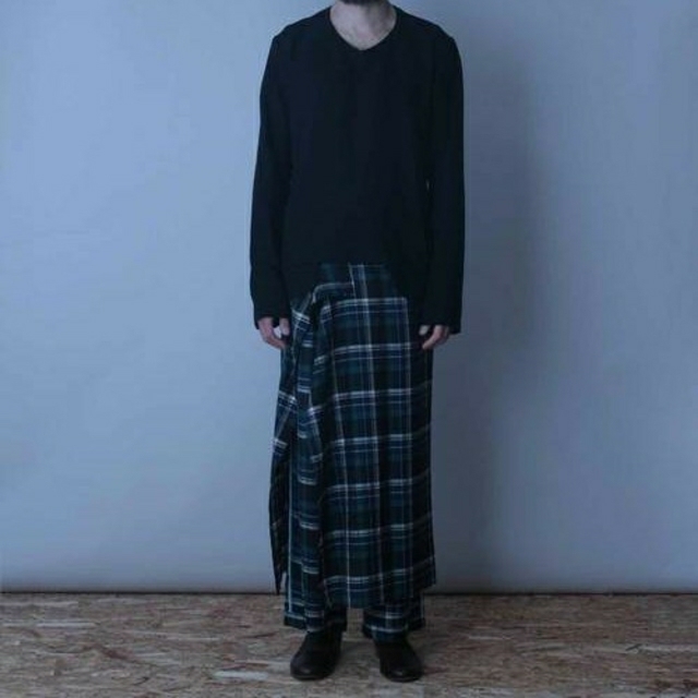 ohta(オータ)のohta check wide pants チェックワイドパンツ メンズのパンツ(スラックス)の商品写真