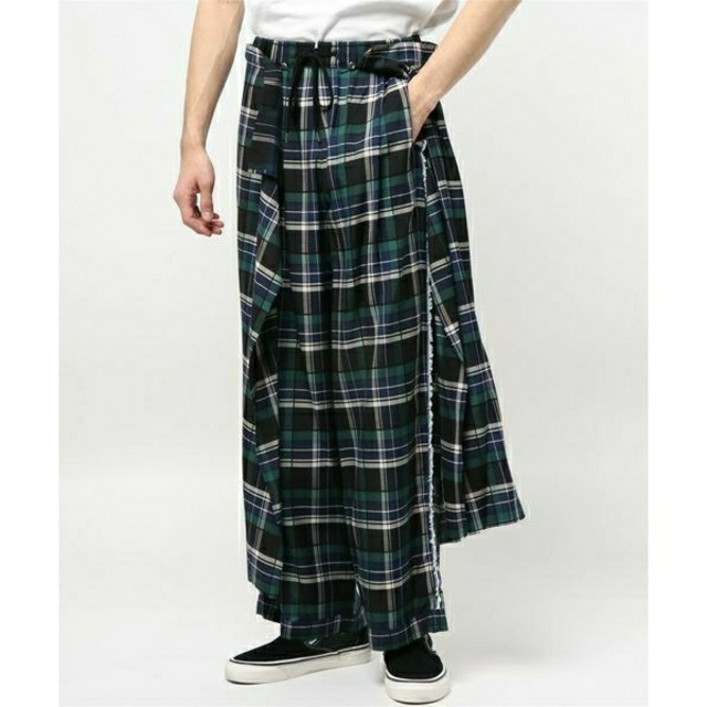 ohta(オータ)のohta check wide pants チェックワイドパンツ メンズのパンツ(スラックス)の商品写真