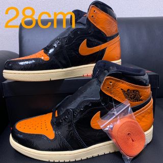 ナイキ(NIKE)の28cm エアジョーダン1 HIGH ORANGE/BLACK NIKE(スニーカー)