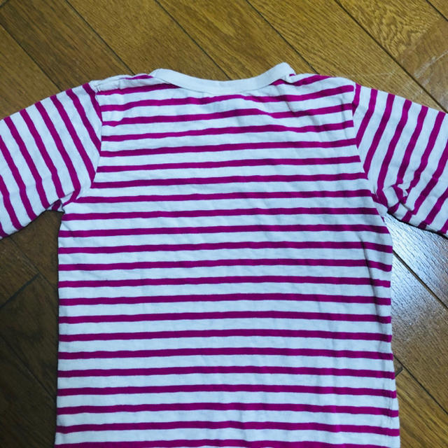 REDDY APPLESEED(レディーアップルシード)のREDDY APPLESEED女の子140 ピンクボーダーカットソー キッズ/ベビー/マタニティのキッズ服女の子用(90cm~)(Tシャツ/カットソー)の商品写真