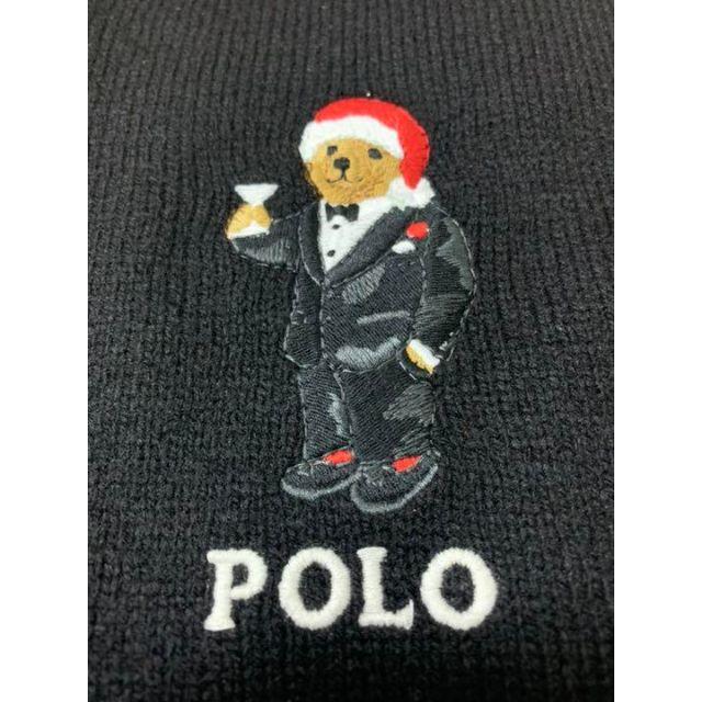 POLO RALPH LAUREN(ポロラルフローレン)の☆レア希少デザイン☆ラルフローレン マフラー　ベア　ブラック ★新品・未使用★ メンズのファッション小物(マフラー)の商品写真