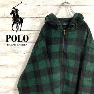 ラルフローレン(Ralph Lauren)の希少 古着 90s ラルフローレン ハーフジップ プルオーバー フリース(ブルゾン)