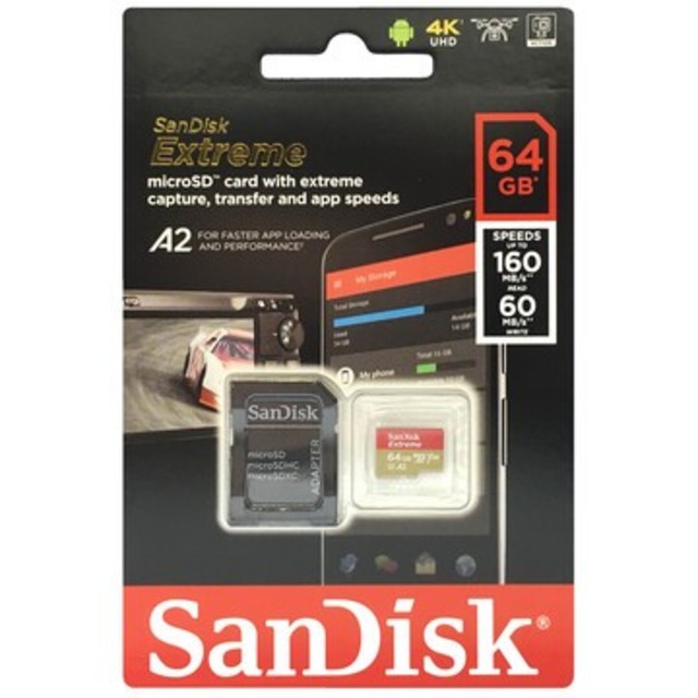 SanDisk(サンディスク)の＃2　サンディスク　マイクロSD　64GB 超高速　4K対応 スマホ/家電/カメラのPC/タブレット(PC周辺機器)の商品写真