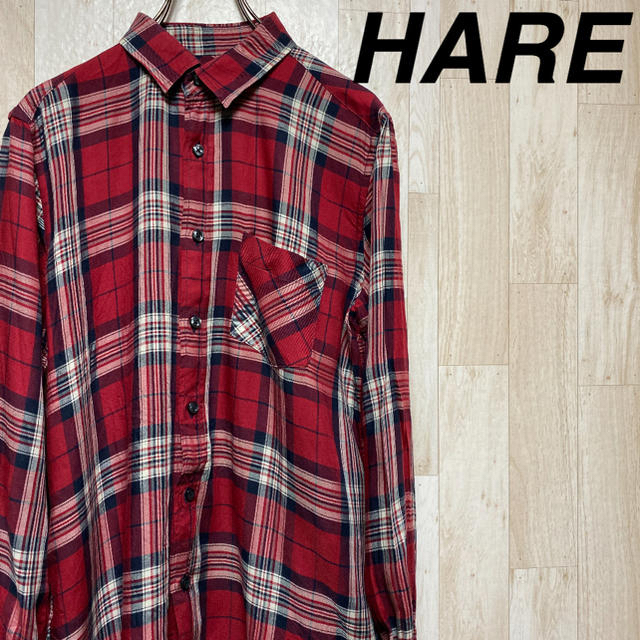 HARE(ハレ)の【ハレ】日本製☆チェック柄シャツ☆丈長め メンズのトップス(シャツ)の商品写真