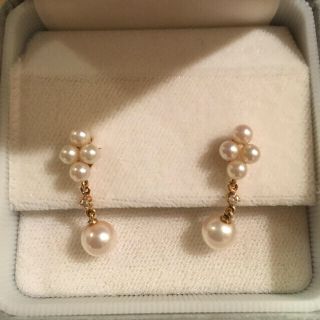 ミキモト(MIKIMOTO)の最終値下げ　ミキモトダイヤ付きパールピアス　18K(ピアス)