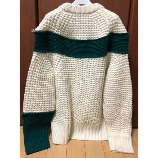 Sacai サカイ 23SS 23-03015M Knit Pullover ニット ダメージ加工 プルオーバーセーター グリーン