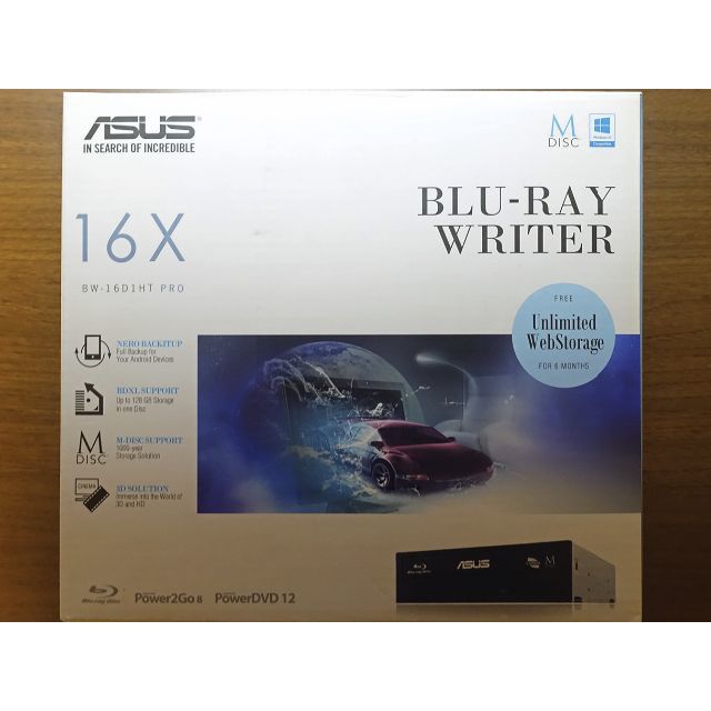 ASUS SATA内蔵BDドライブ BW-16D1HT PRO FW3.01