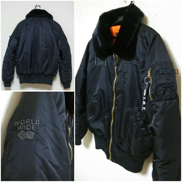 美品 Mサイズ Stussy ALPHA B-15 WORLD WIDE JKT