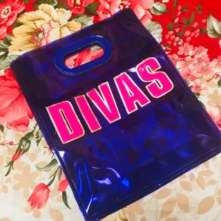 ディーバス(DIVAS)のDIVAS ディーバス★透明エナメル ビニールクリアバッグ★パープル★カバン 鞄(ハンドバッグ)