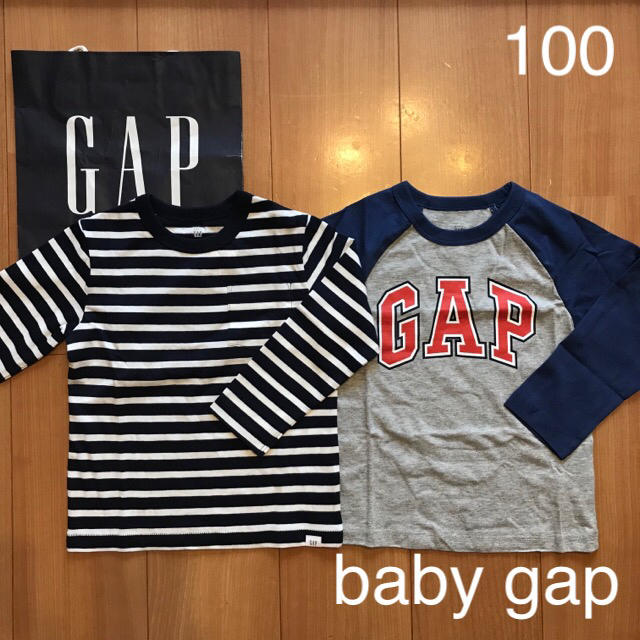 babyGAP(ベビーギャップ)の新品★baby gapロンTセット100 キッズ/ベビー/マタニティのキッズ服男の子用(90cm~)(Tシャツ/カットソー)の商品写真