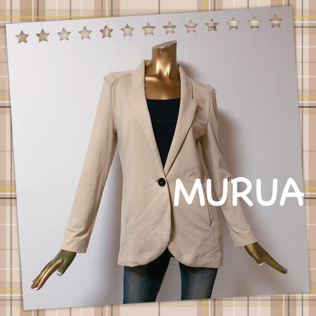 MURUA(ムルーア)のMURUA ★ 大人綺麗 シンプル 無地 細身 テーラードジャケット レディースのジャケット/アウター(テーラードジャケット)の商品写真