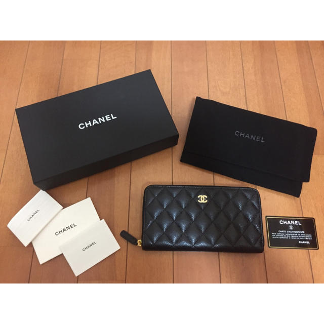 ラウンドファスナー長財布形状【✨新品✨】長財布★CHANEL