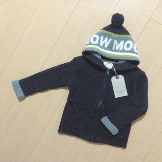 ザラキッズ(ZARA KIDS)の新品！タグ付き！！ZARA KIDS☆ニットパーカー 98cm(ニット)