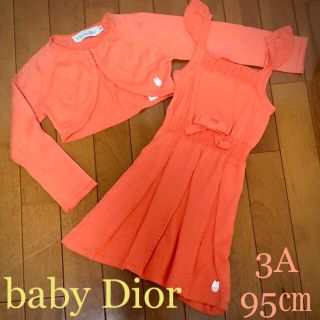 ベビーディオール(baby Dior)のbaby Dior ⚠️最終値下げ⚠️ニットワンピース&ボレロ 3A(ワンピース)