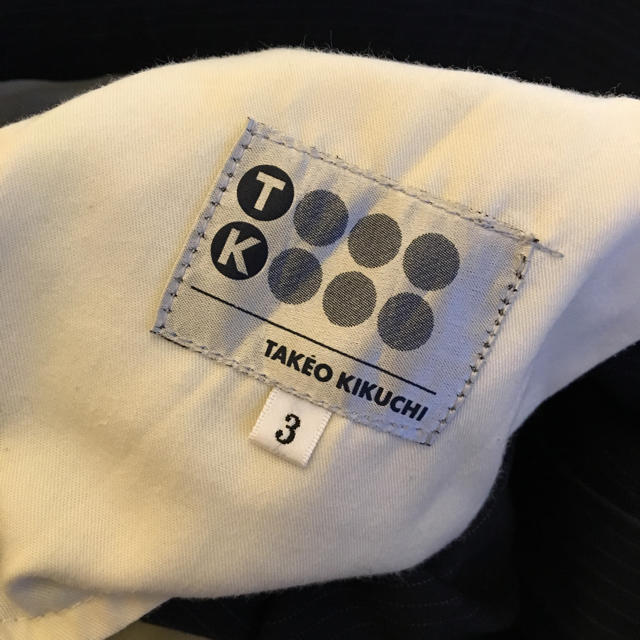 TAKEO KIKUCHI(タケオキクチ)のタケオキクチ メンズ パンツ スラックス ネイビー サイズ3 ストライプ メンズのパンツ(スラックス)の商品写真