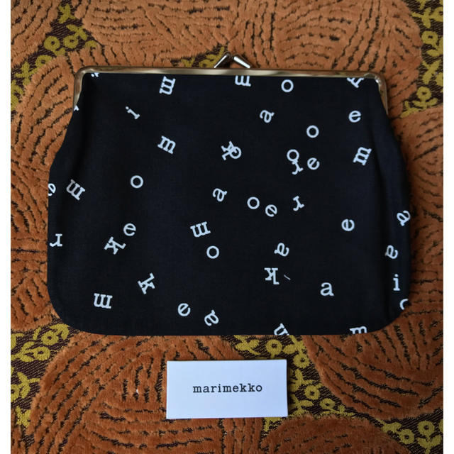 marimekko - 新品 マリメッコ marimekko ポーチ がま口 ブラック marimekko - 新品 マリメッコ marimekko ポーチ がま口 ブラック
