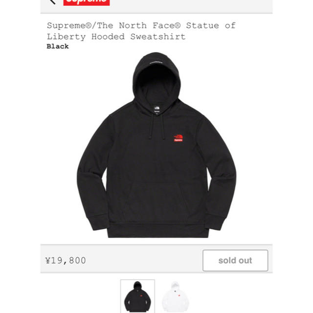 supreme north face ノース　パーカー