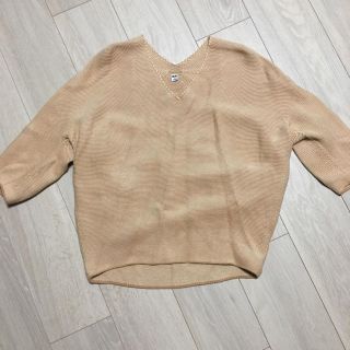 ユニクロ(UNIQLO)のユニクロ 3Dニット Vネックセーター L(ニット/セーター)