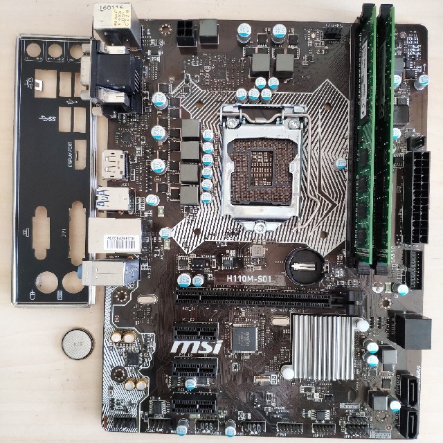マザーボードMSI H110M-S01(第6,7世代intel対応)メモリ付き